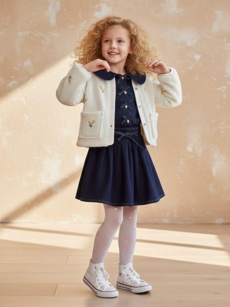 طقم بناتي فاخر مكون من ٣ قطع للاعمار ٣-١٠ سنوات